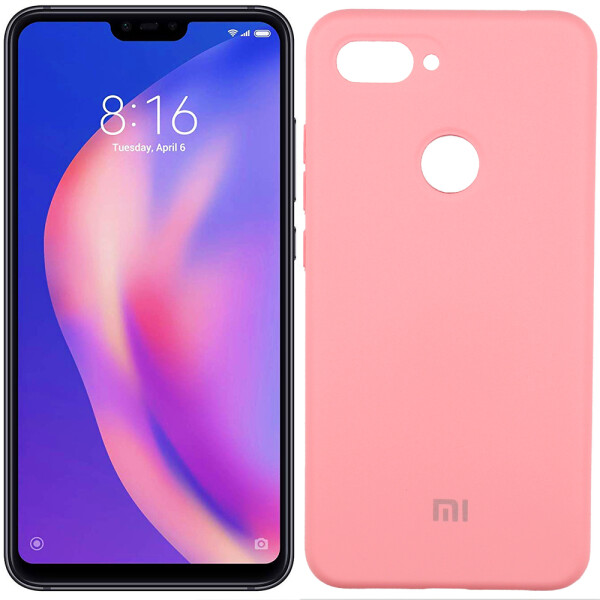 

Чехол силиконовый оригинальный для Xiaomi Mi8 Lite Розовый FULL (26524)