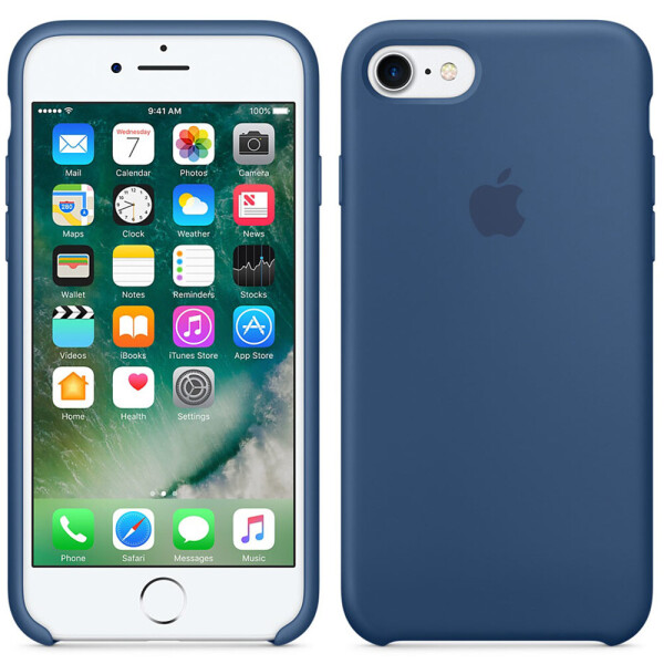 

Чехол силиконовый оригинальный для iPhone 7 /8 Ocean Blue (24008)