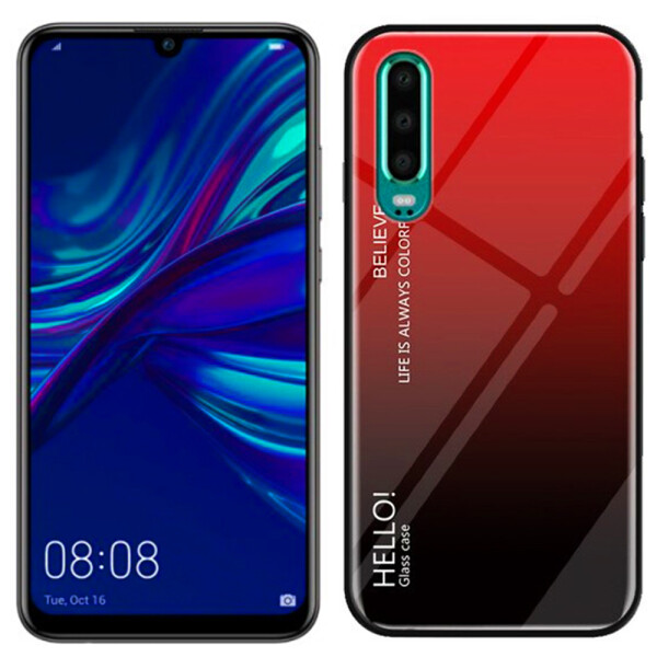 

Чехол TPU Gradient HELLO Glass для Huawei P30 Lite Красный (26876)