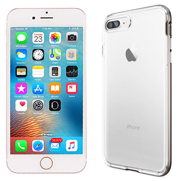 

Чехол накладка i-Smile Rainbow series case TPU+PC для iPhone 7 Plus Clear (10537)