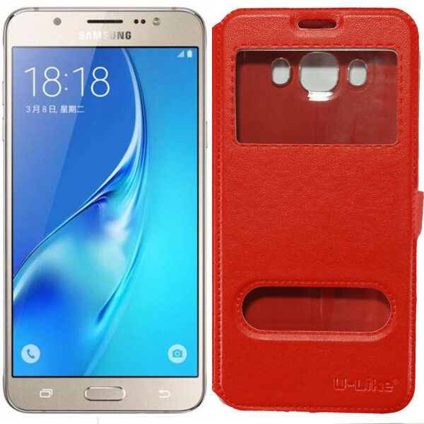 

Чехол книжка U-Like Simple для Samsung J710 (2016) Red (21123)