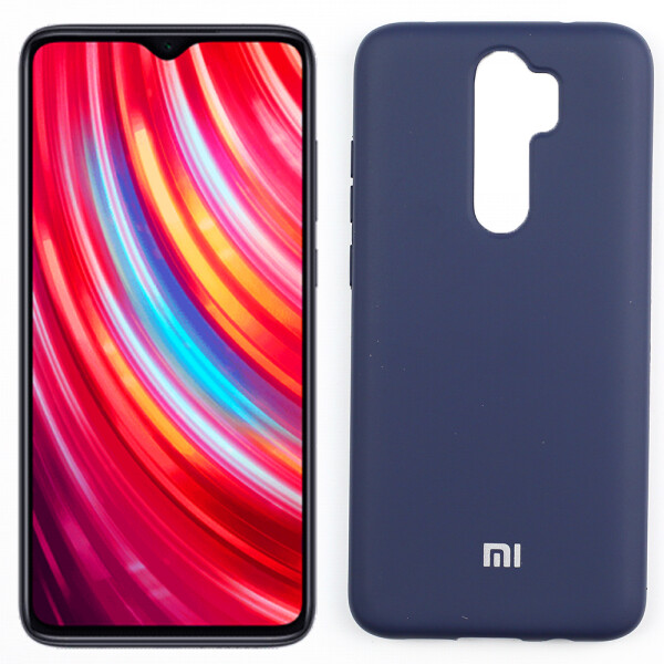 

Чехол силиконовый оригинальный для Xiaomi Redmi Note 8 Pro Синий FULL (27776)