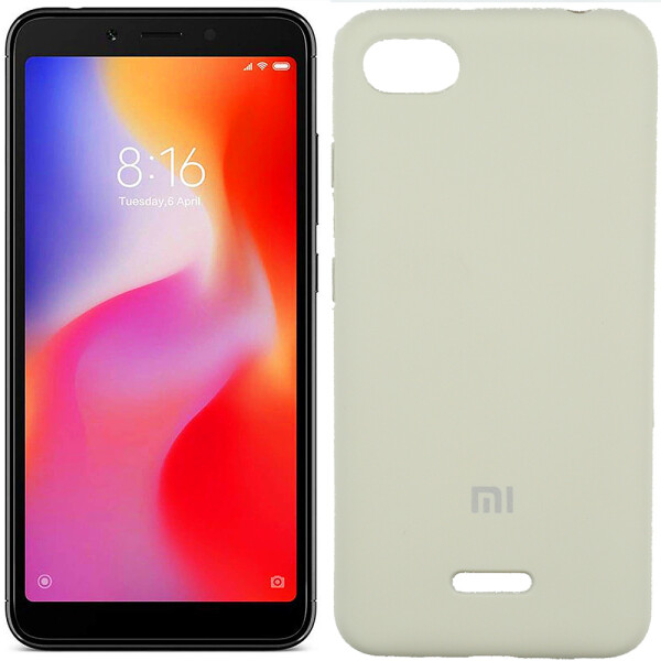 

Чехол силиконовый оригинальный для Xiaomi Redmi 6a Серый FULL (26506)