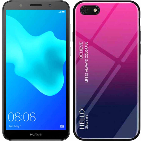 

Чехол TPU Gradient HELLO Glass для Huawei Y5 2018 Розовый (26864)