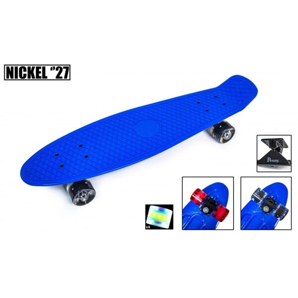 

Скейтборд Пенниборд Nickel 27" Синий Светящиеся колеса