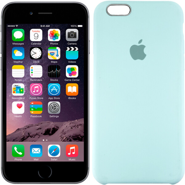 

Чехол силиконовый оригинальный для iPhone 6/6s Мятный (17168)