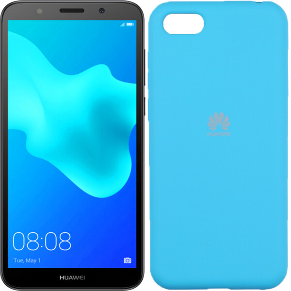 

Чехол силиконовый оригинальный для Huawei Y5 2018 Ярко синий FULL (26525)