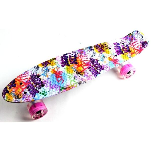 

Скейт Penny Board "Fish" Graffity. Светящиеся колеса.