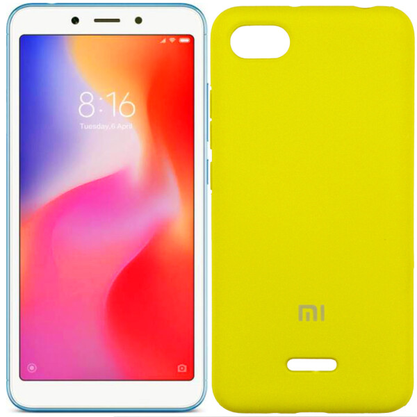 

Чехол силиконовый оригинальный для Xiaomi Redmi 6a Желтый FULL (26509)