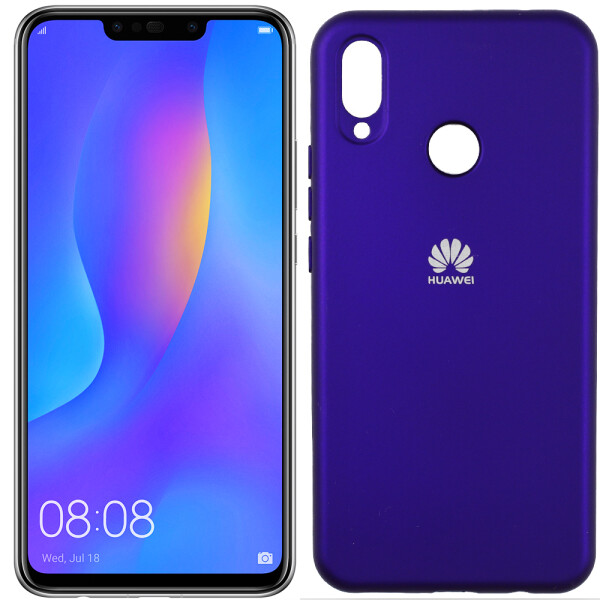 

Чехол силиконовый оригинальный для Huawei P Smart Plus Фиолетовый FULL (26602)
