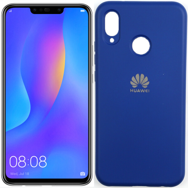 

Чехол силиконовый оригинальный для Huawei P20 Lite Темно Синий (27617)