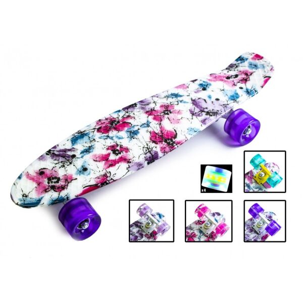 

Скейт Penny Board "Flowers chamomile" Светящиеся колеса