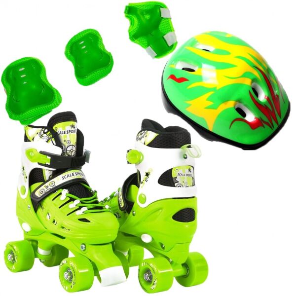

Ролики Квадровые Набор Qwad Combo Ecoline - USA Scale Sports 34-37, Зеленый (Защита + Шлем) (2T3046E)