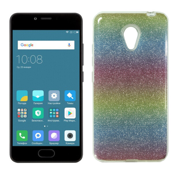 

Чехол силиконовый 3in1 Блёстки для Meizu M5C Rainbow (19787)