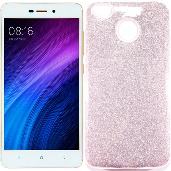 

Чехол силиконовый 3in1 Блёстки для Xiaomi Redmi 4x Pink (18434)