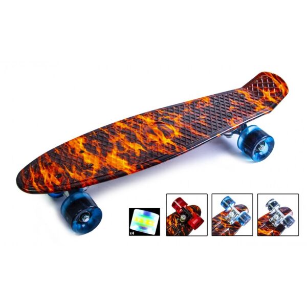 

Скейт Penny Board "Fire" Светящиеся колеса
