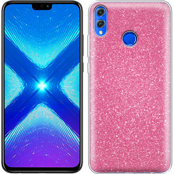 

Чехол силиконовый 3in1 Блёстки для Huawei Honor 8X Pink (25816)