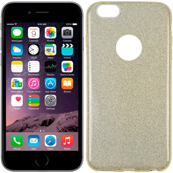 

Чехол силиконовый 3in1 Блёстки для iPhone 6+ Gold (14739)