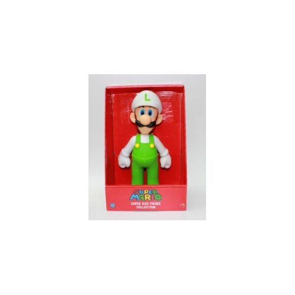 

Фигурка Super Mario Super Size Luigi Луиджи белая шляпа 23см штучна упаковка