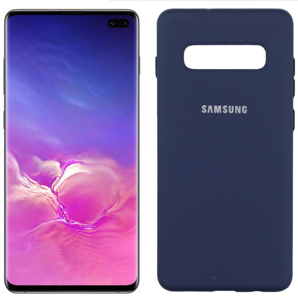

Чехол силиконовый оригинальный для Samsung G975 Galaxy S10 Plus Синий FULL (26446)
