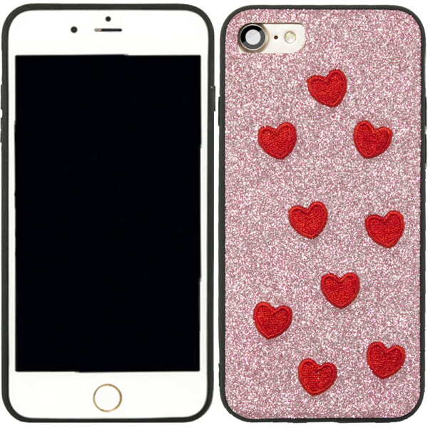 

Чехол накладка Diliana Hearts для iPhone 7/8 светло розовая (18710)