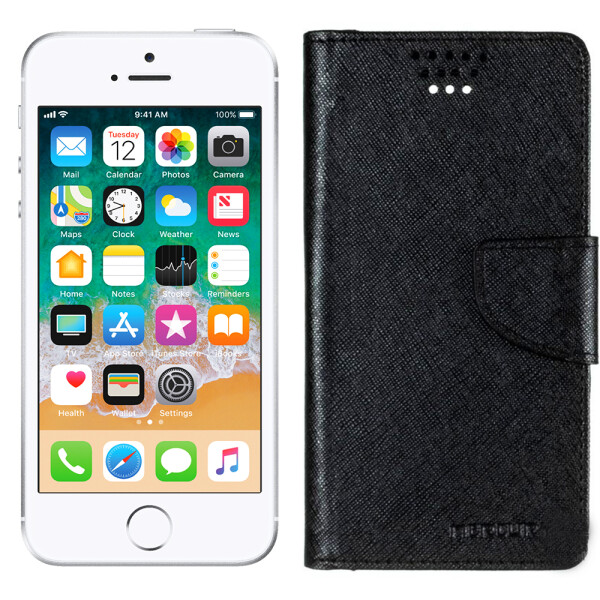 

Чехол книжка Goospery Universal Mercury 4.3" Black (S+) (13354)
