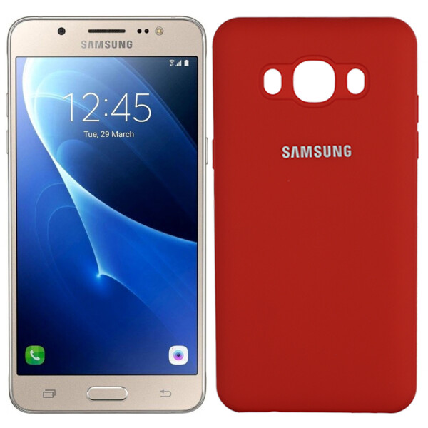 

Чехол силиконовый оригинальный для Samsung J510 (J5-2016) Красный FULL (26004)