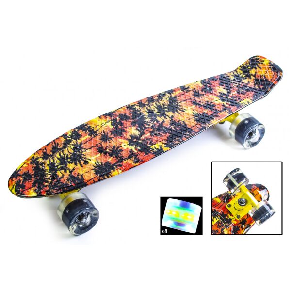 

Скейтборд Penny Board "Fish" Palm. Светящиеся колеса