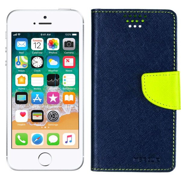 

Чехол книжка Goospery Universal Mercury 4.3" Blue (S+) (13355)