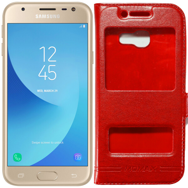 

Чехол книжка Momax для Samsung A320/A3 2017 Red (20401)