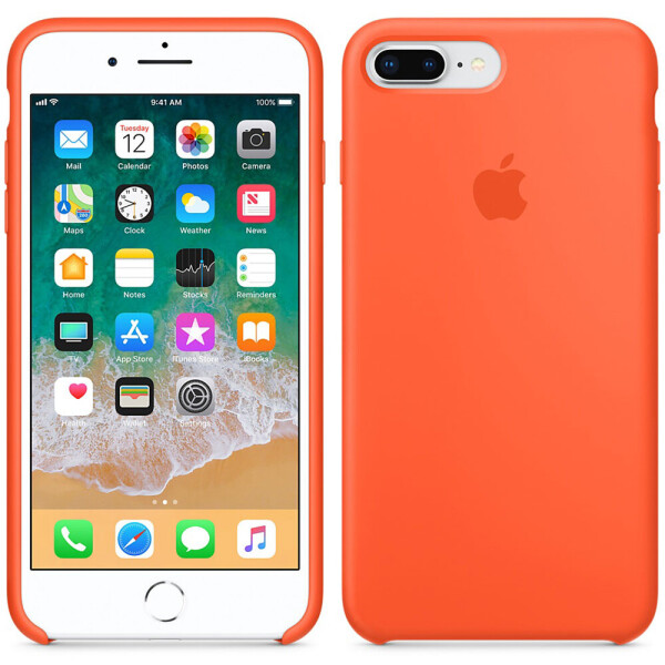 

Чехол силиконовый оригинальный для iPhone 7 /8 Plus Spicy Orange (24000)