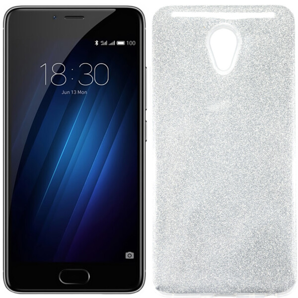 

Чехол силиконовый 3in1 Блёстки для Meizu M5 Note White (18888)