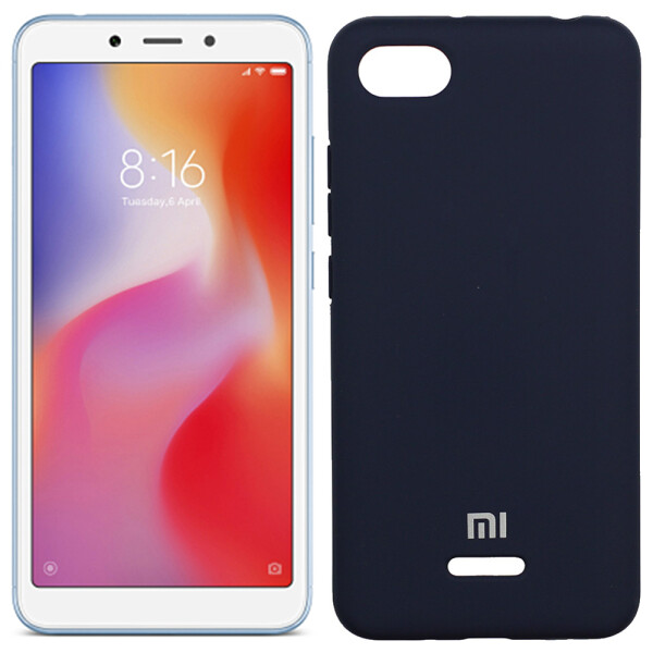 

Чехол силиконовый оригинальный для Xiaomi Redmi 6a Синий FULL (26043)