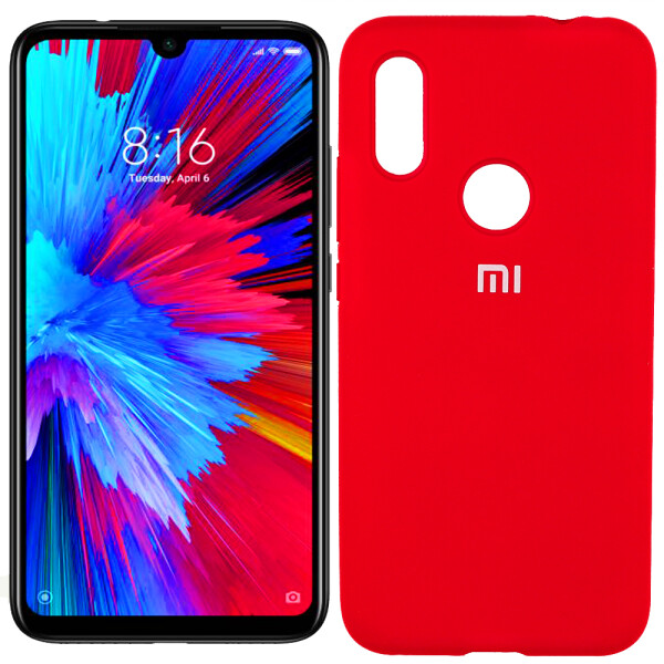 

Чехол силиконовый оригинальный для Xiaomi Redmi Note 7 Вишневый FULL (26388)