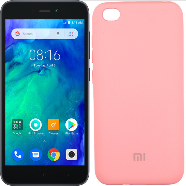 

Чехол силиконовый оригинальный для Xiaomi Redmi Go Розовый FULL (26480)