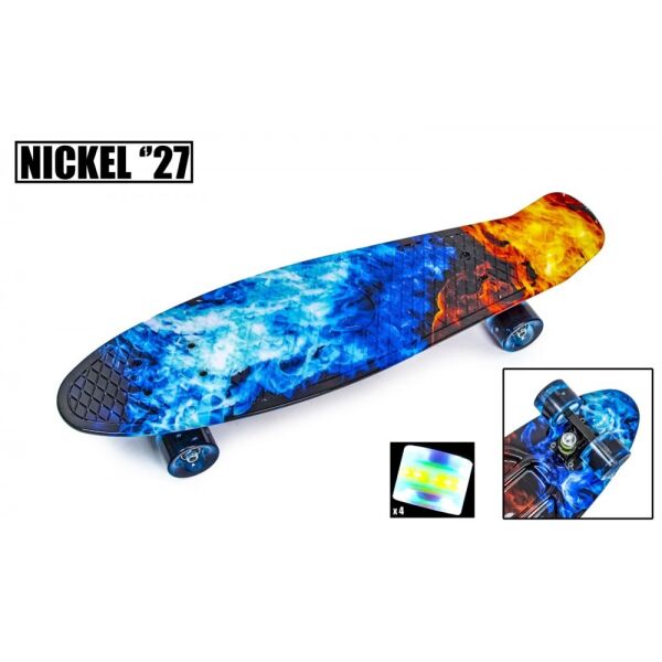 

Скейт Penny Board Nickel 27" "Fire and Ice" Светящиеся колеса.