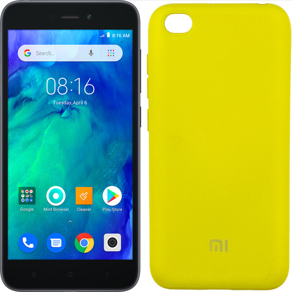 

Чехол силиконовый оригинальный для Xiaomi Redmi Go Желтый FULL (26477)