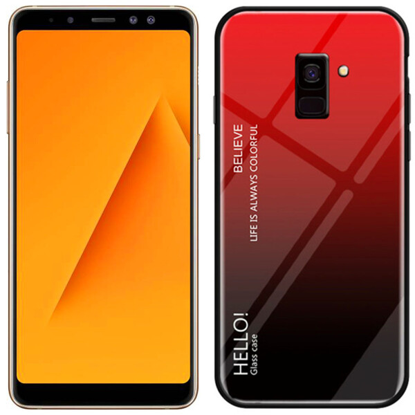 

Чехол TPU Gradient HELLO Glass для Samsung A6 Красный (26915)