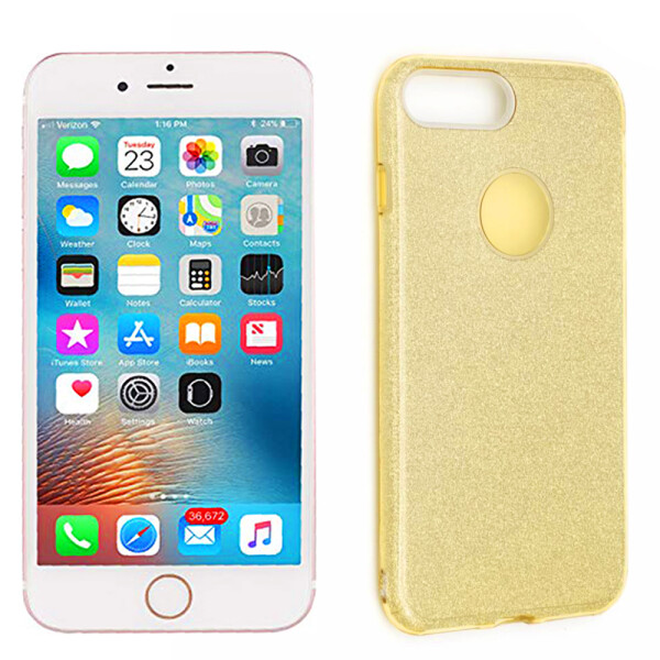 

Чехол силиконовый 3in1 Блёстки для iPhone 7+ Gold (14744)