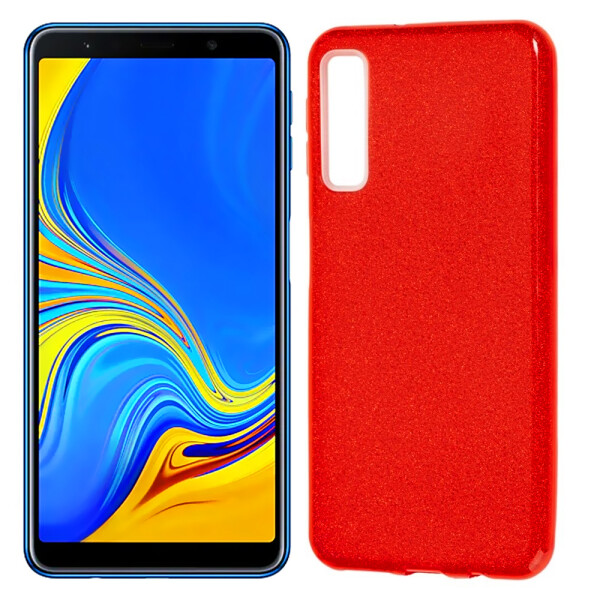 

Чехол Silicone 3in1 Блёстки для Samsung A750 Galaxy A7 2018 Red (25625)