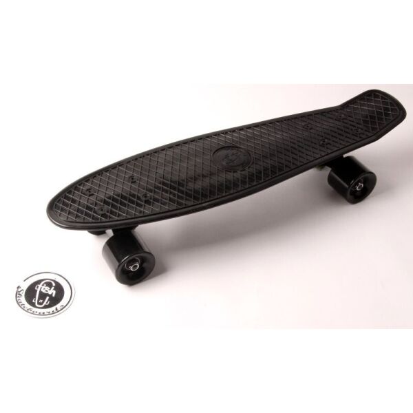 

Скейт Penny Board "Fish" Черный цвет. Матовые колеса