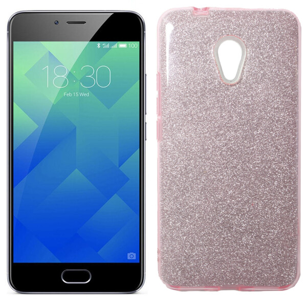 

Чехол силиконовый 3in1 Блёстки для Meizu M5S Pink (19794)