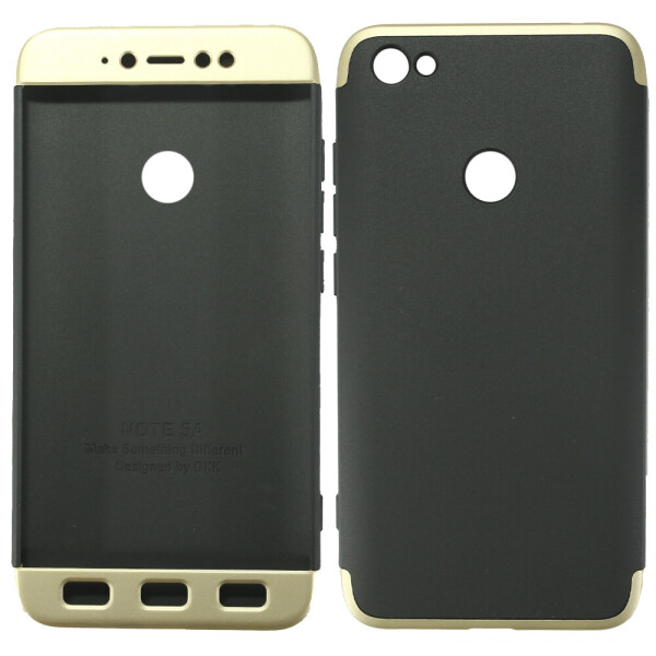 

Накладка пластиковая LikGus 360 градусов для Xiaomi Redmi Note 5A Prime / Redmi Y1 (Черный / Золотой) (21380)