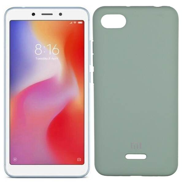 

Чехол силиконовый оригинальный для Xiaomi Redmi 6a Светло Голубой FULL (26044)