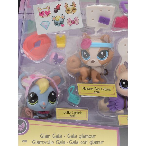 

Littlest Pet Shop Набор фигурок Glam Gala. Серия Pets in the City 5 см пластик