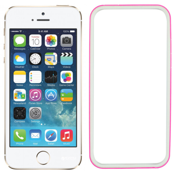 

Чехол TOTU Design Aurora border series для iPhone 5/5s/SE White/Rose Red (24285)