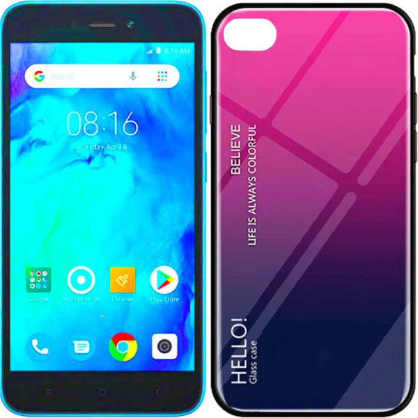 

Чехол TPU Gradient HELLO Glass для Xiaomi Redmi GO Розовый (26932)