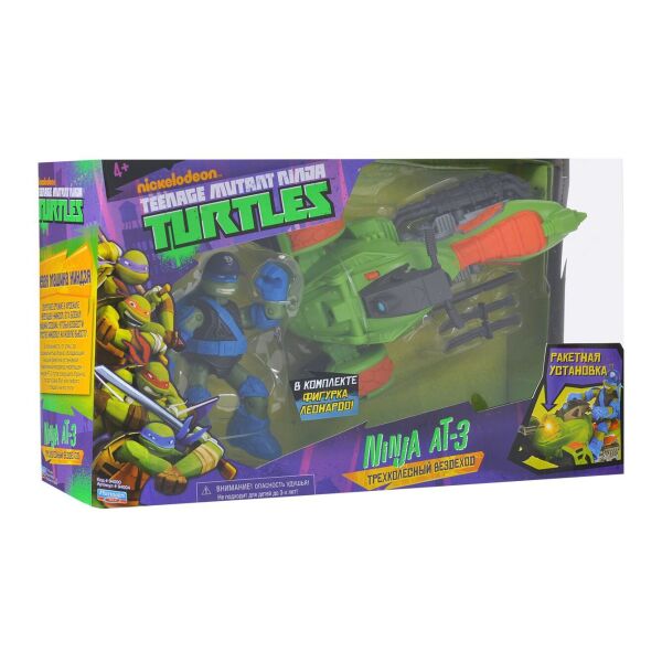 

Трехколесный вездеход TMNT Черепашки Ниндзя Playmates Toys AT-3 Черепашек Ниндзя с фигуркой 13 см