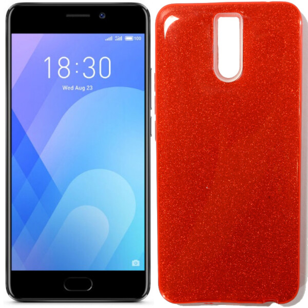 

Чехол силиконовый 3in1 Блёстки для Meizu M6 Note Red (19801)