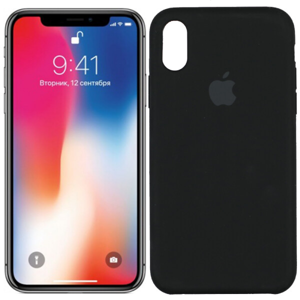 

Чехол силиконовый оригинальный для iPhone X Black (23973)